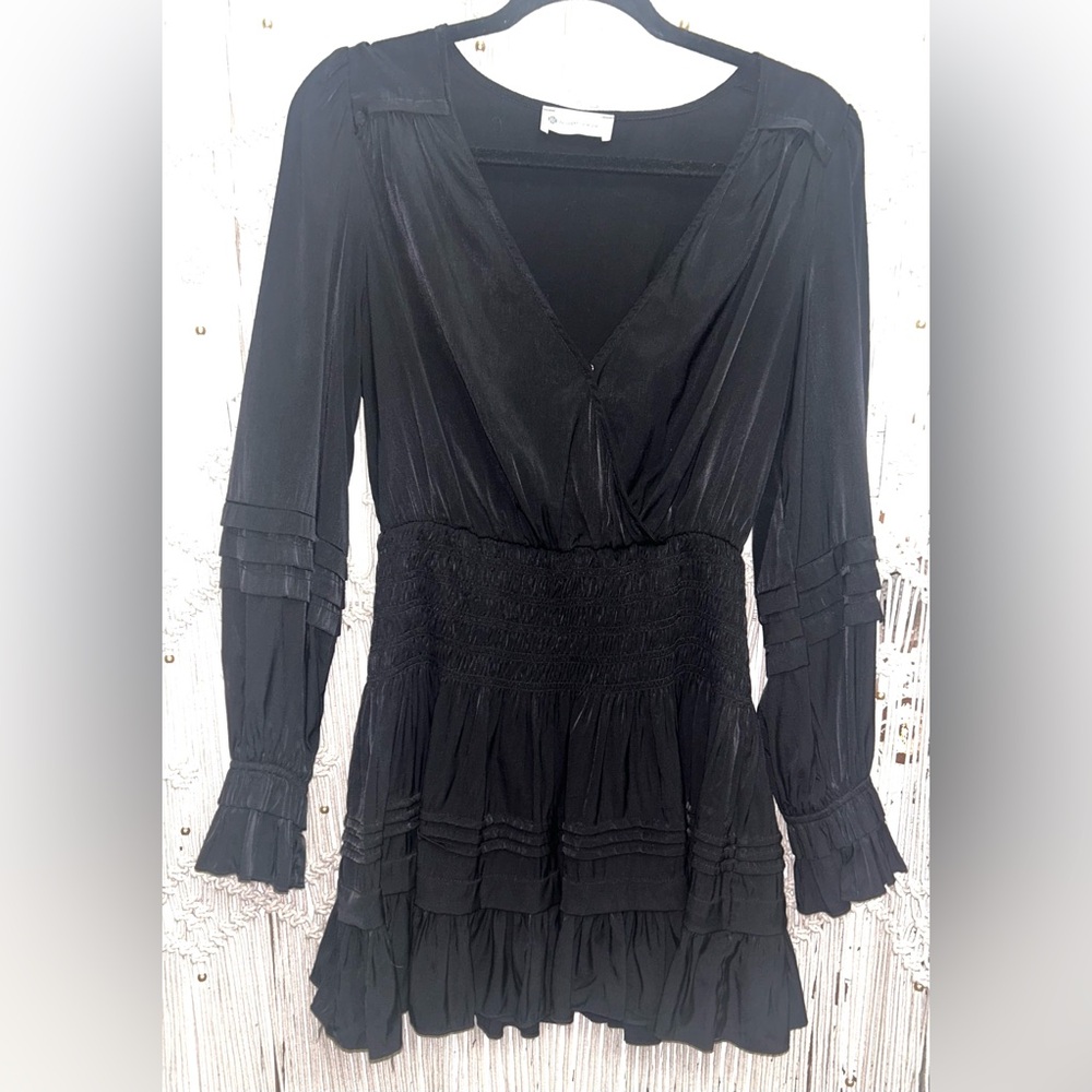 🐷The Impeccable‎ Pig Elegant Black Long Sleeve Dress Mini Dress🐷 - Picture 6 of 7